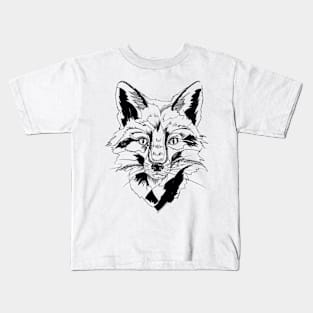 Cute Fox Sketch Kids T-Shirt